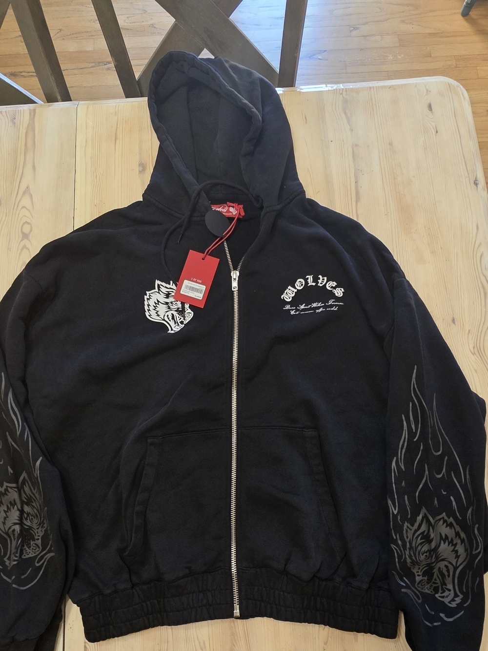Darc Sport Red Tag Moths End Chambers Zip Hoodie XL NWT 1/500 - Picture 2 of 4